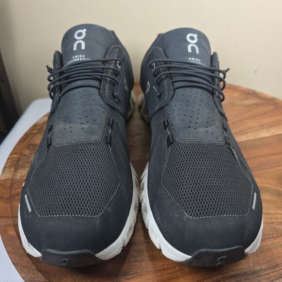 On Cloud 5 Mens Black White Size 12 Athletic Running Shoes Sneakers 59.98919 - Picture 4 of 11